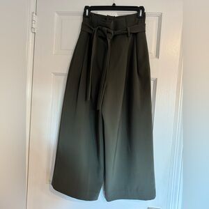 COS olive green high waisted straight leg olive green  topped pants Size 4